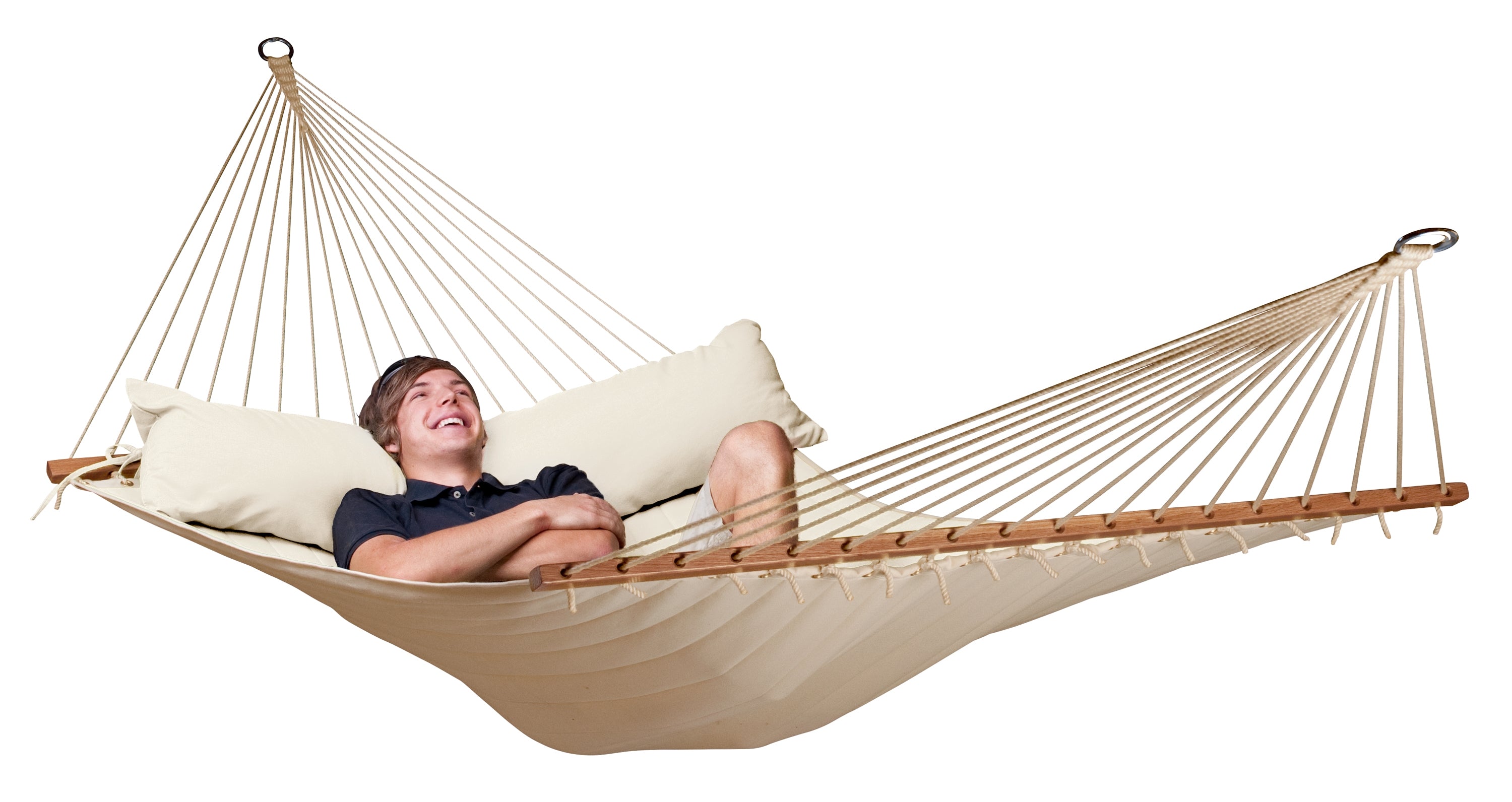 La Siesta Quilted King-Size Hammock - Vanilla