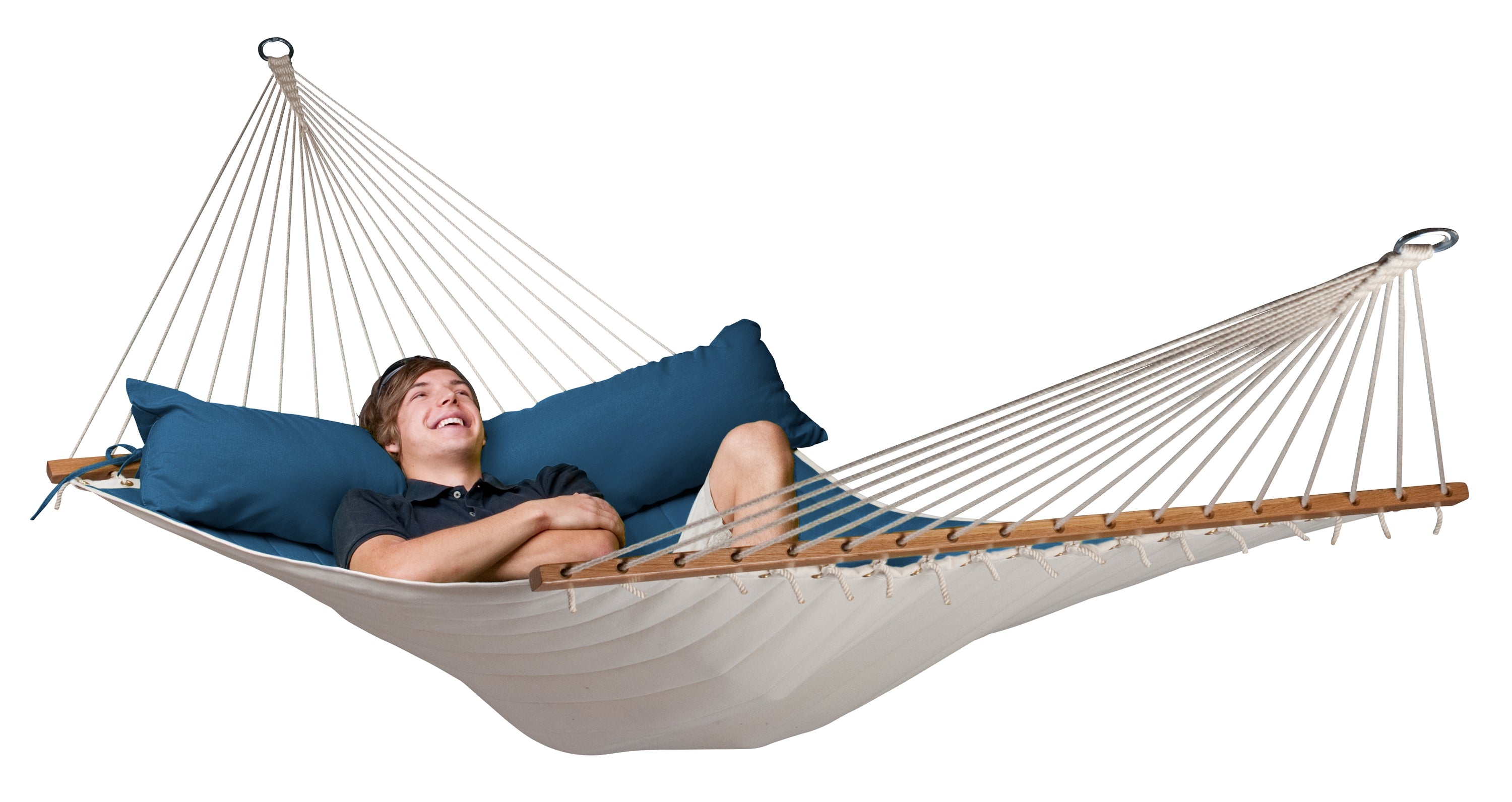 La Siesta Quilted King-Size Hammock - Navy Blue