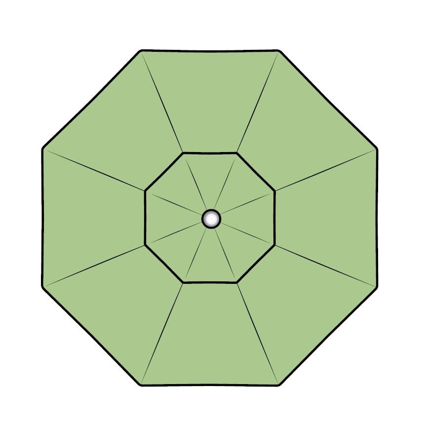 Jardinco 13' Octagonal Replacement Umbrella Canopy for JCP401-40