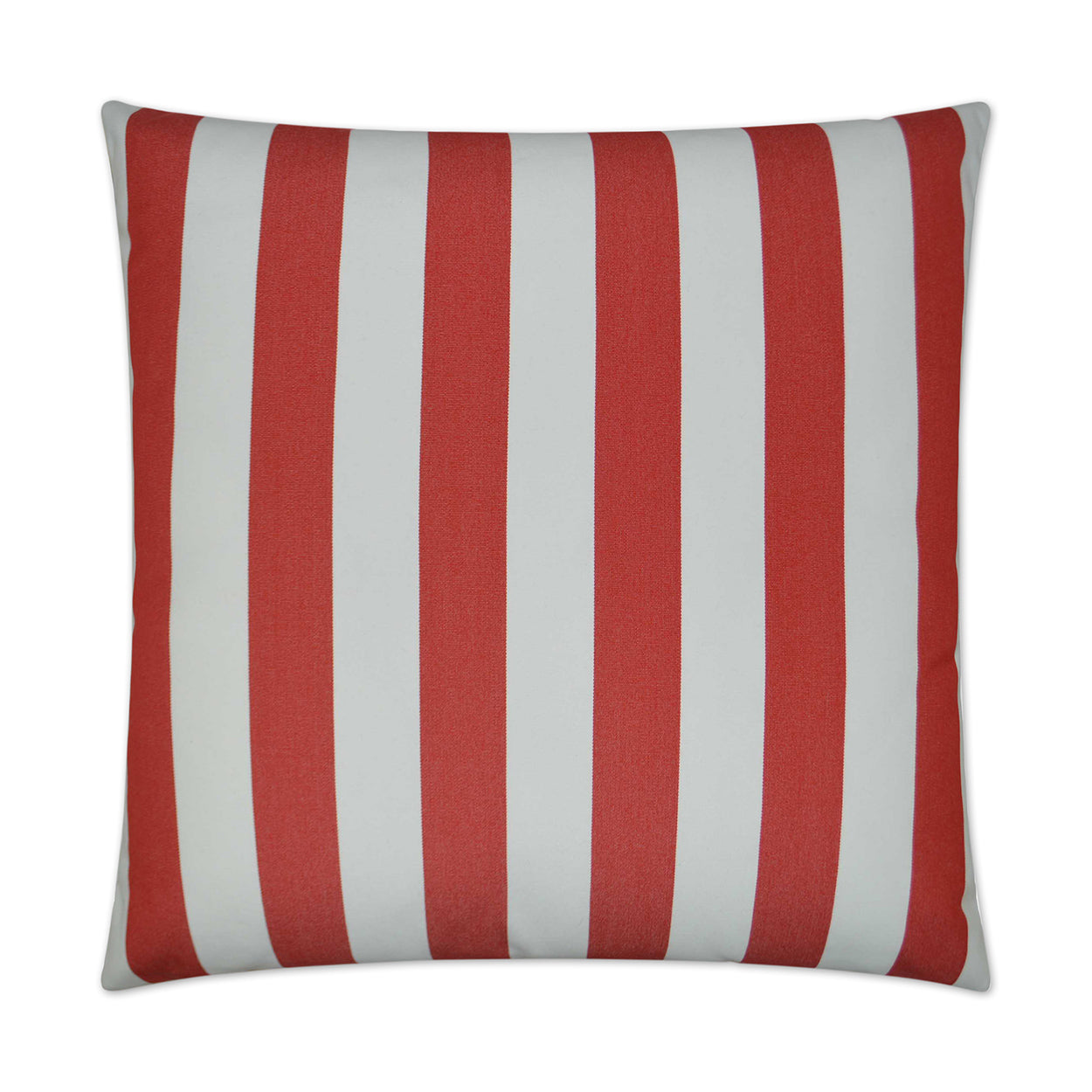 Cafe Stripe Red Outdoor Pillow 22x22