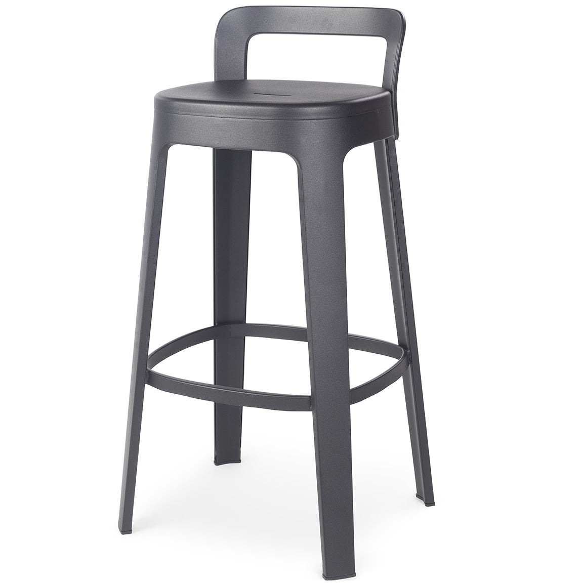 RS Barcelona Ombra Bar Stool With Back - Black