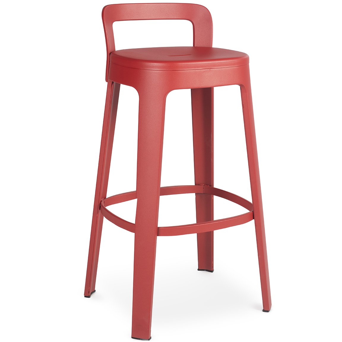 RS Barcelona Ombra Bar Stool With Back - Red