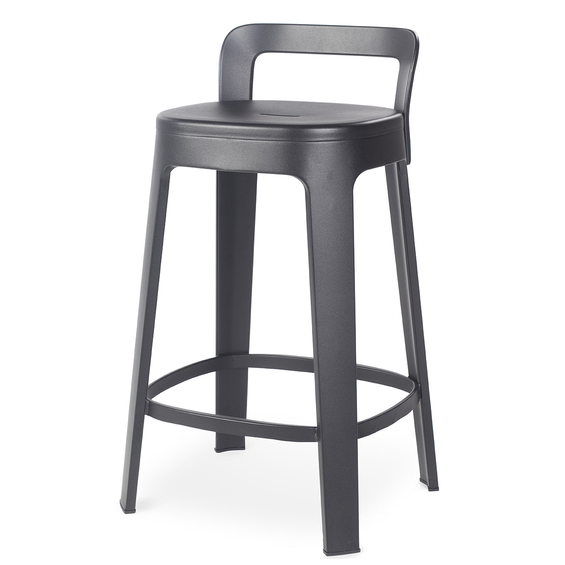 RS Barcelona Ombra Counter Stool With Back - Black