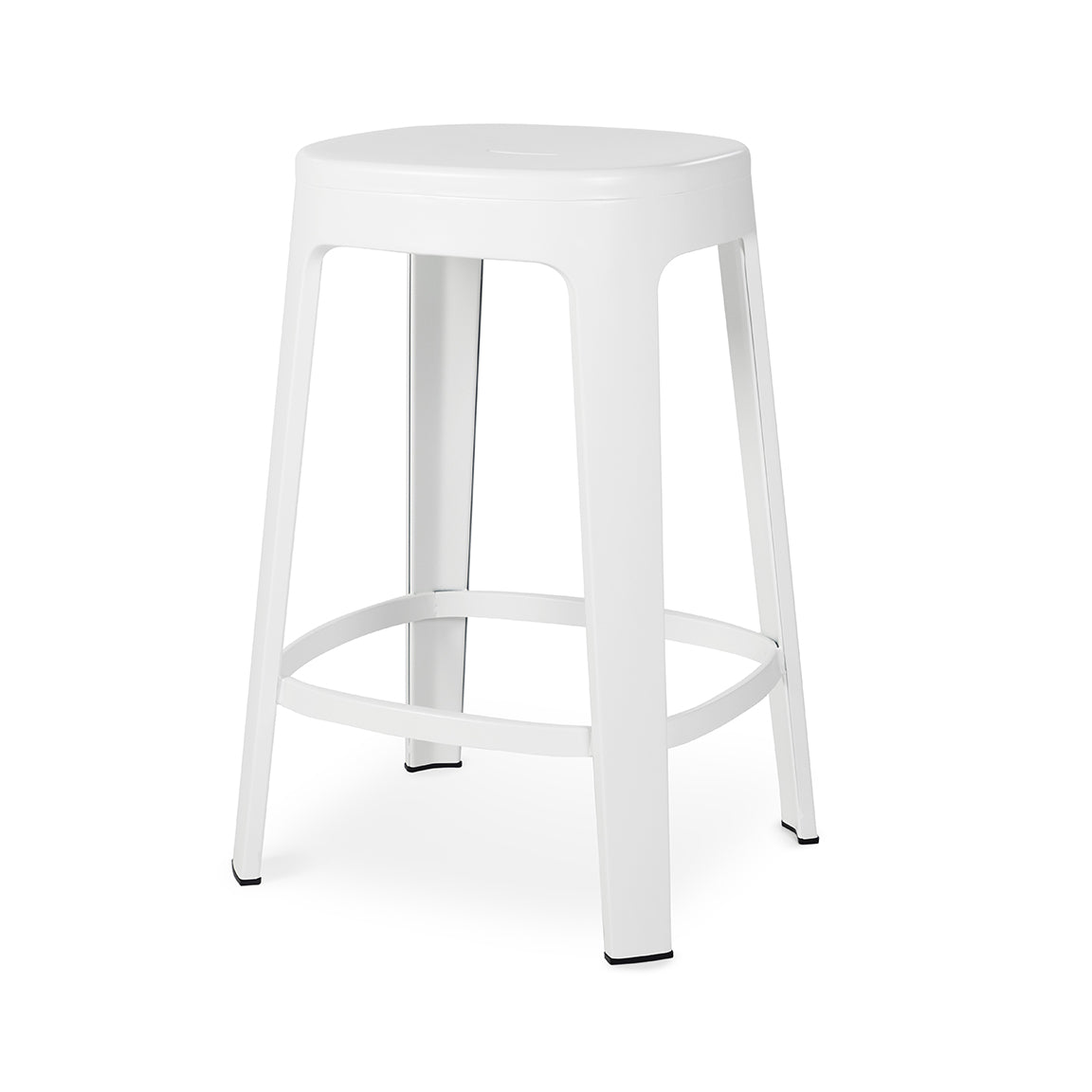 Ombra Backless Counter Stool - White