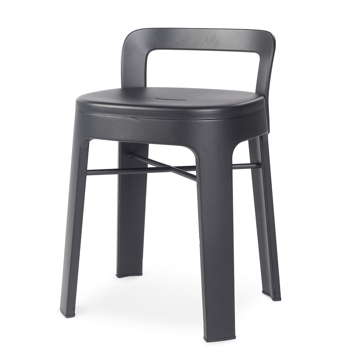 RS Barcelona Ombra Low Stool With Back - Black