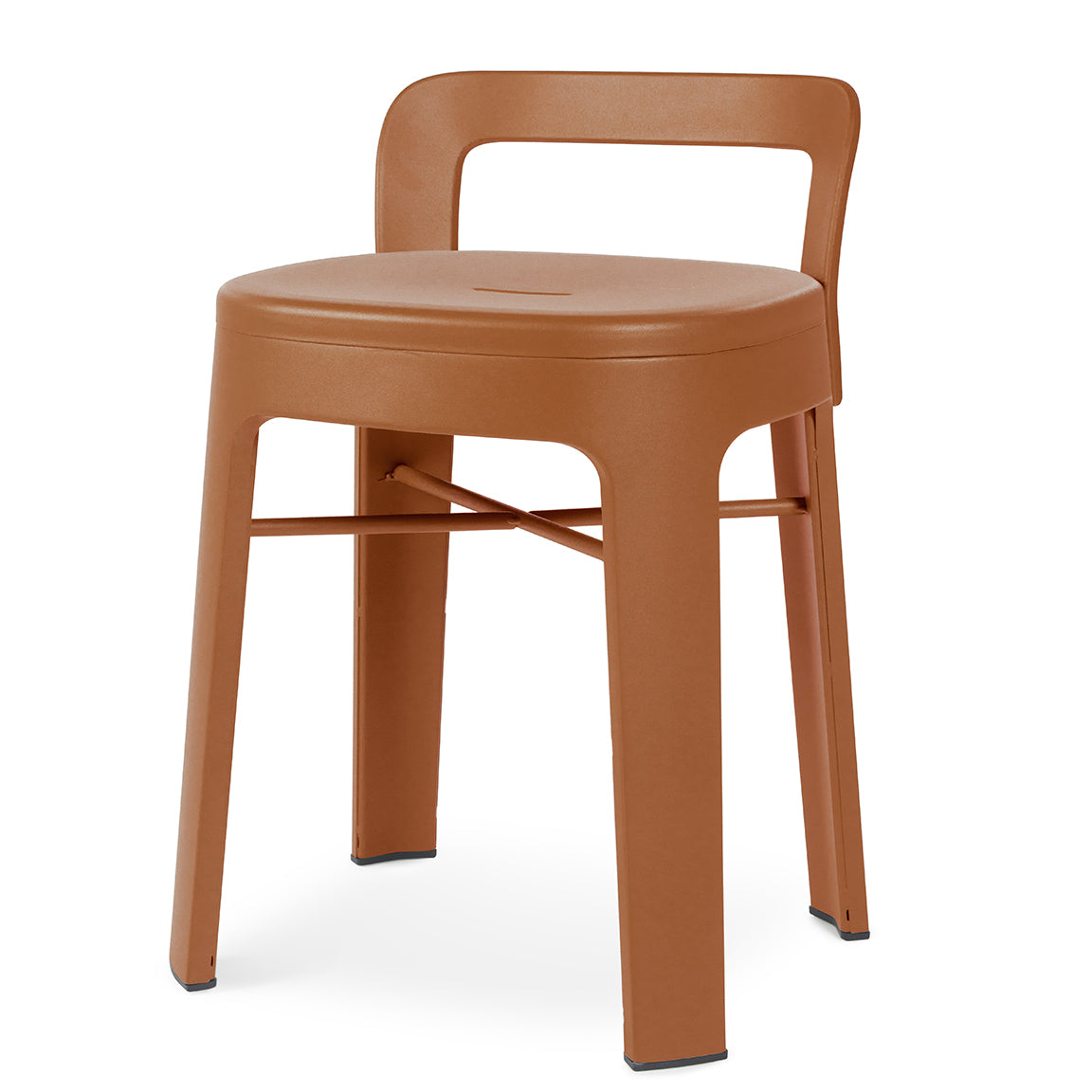 RS Barcelona Ombra Low Stool With Back - Terracotta