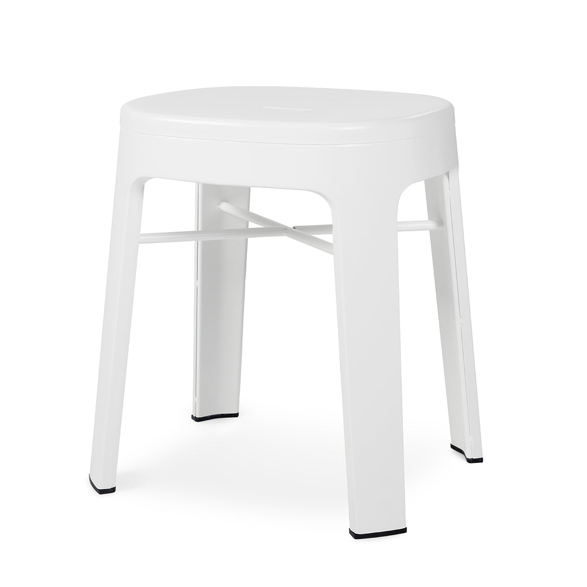 Ombra Backless Low Stool - White