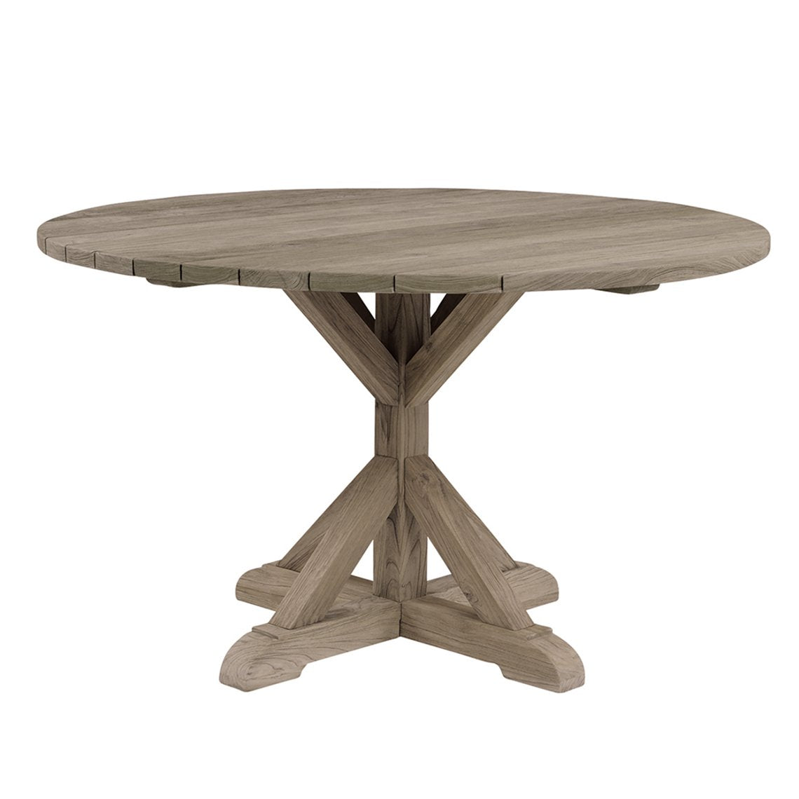 Kingsley Bate Provence Teak 59 Round Dining Table in Vintage