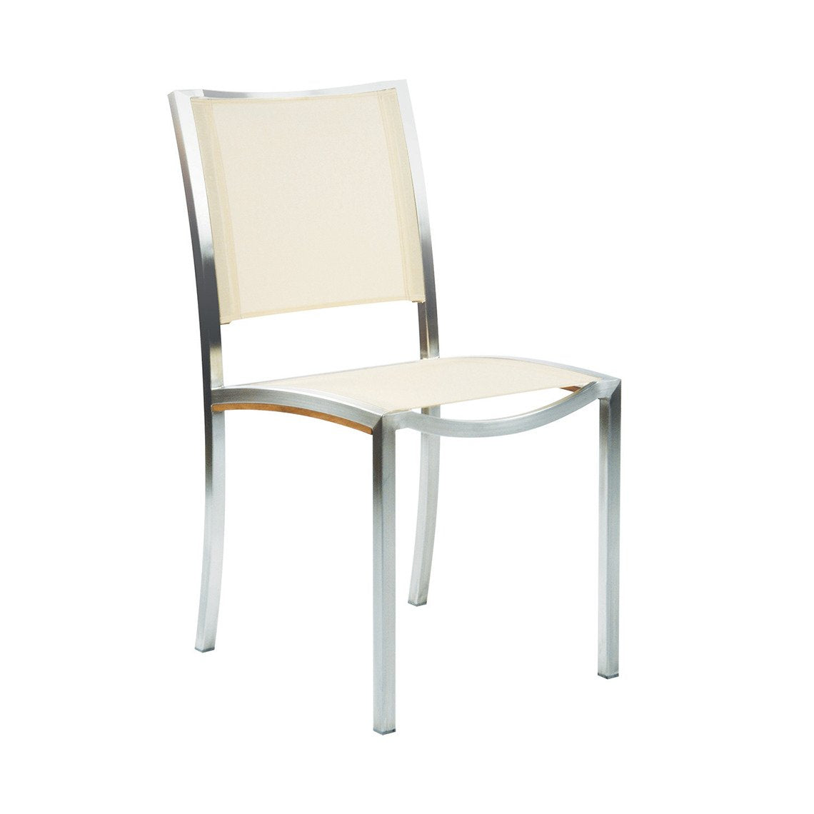 Kingsley Bate Tiburon Stainless Steel and Teak Trim Dining Side Chair 