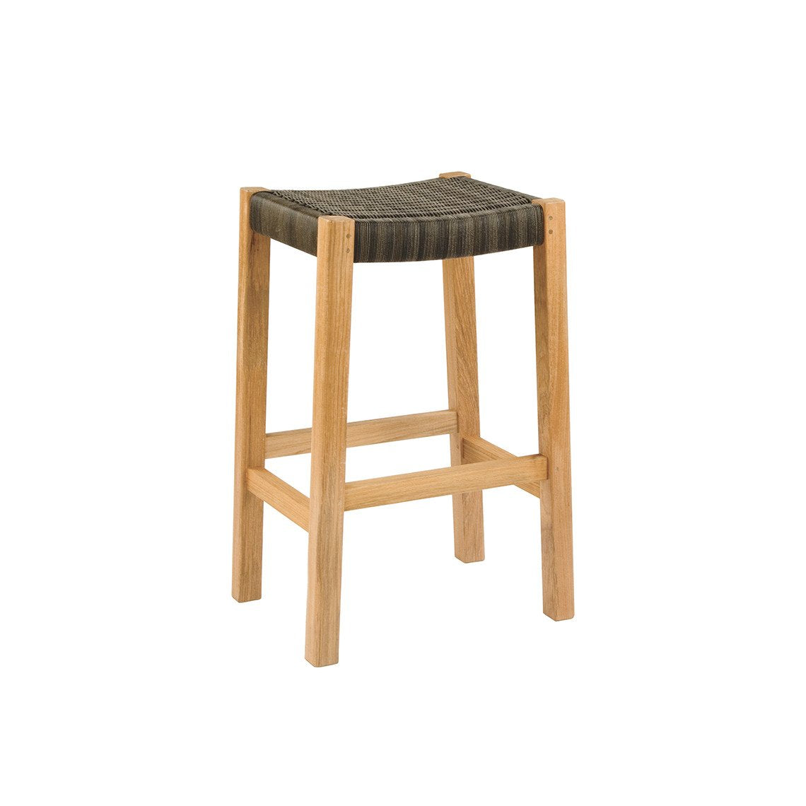 	 Kingsley Bate Culebra Wicker and Teak Barstool