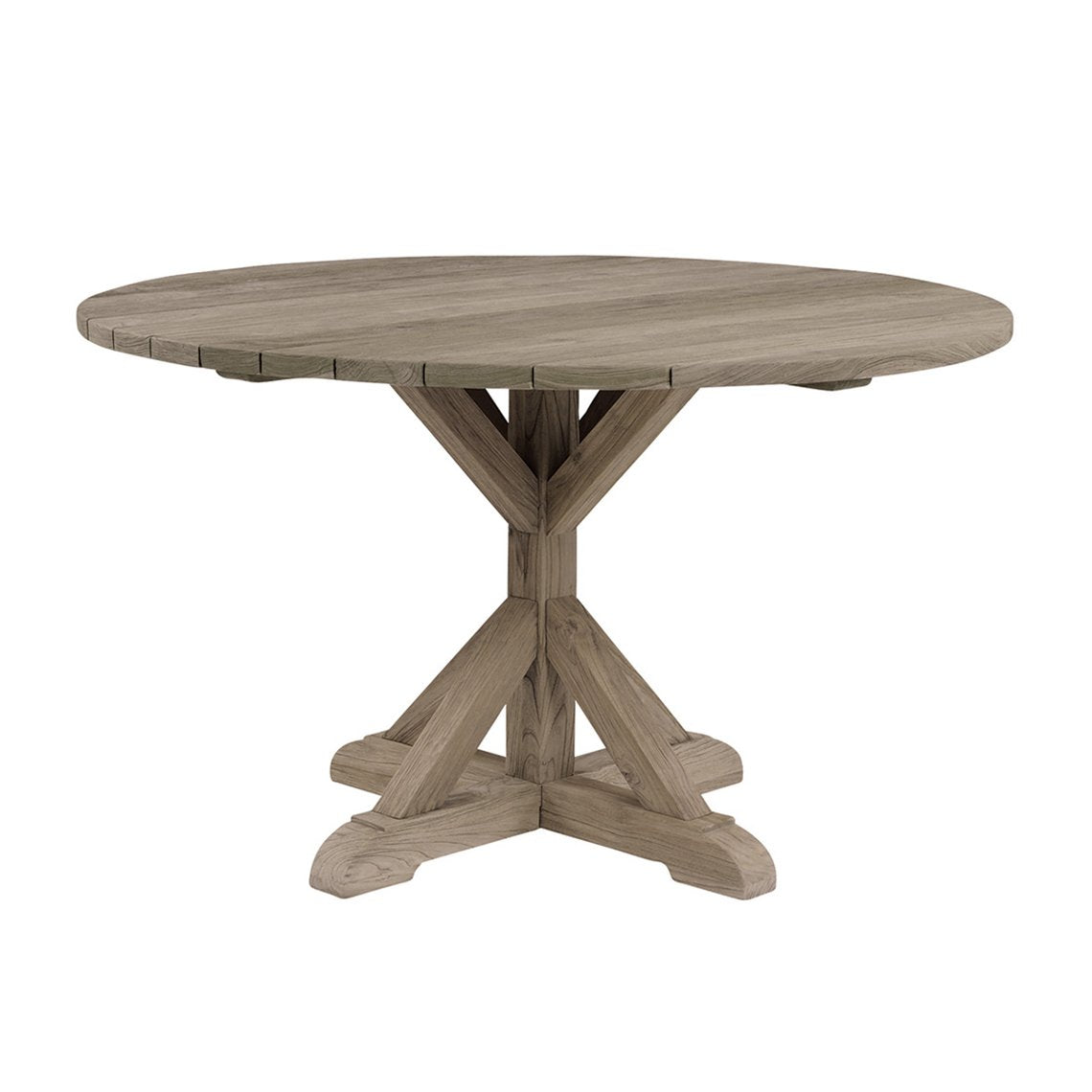 Kingsley Bate Provence Teak 50 Round Dining Table in Vintage