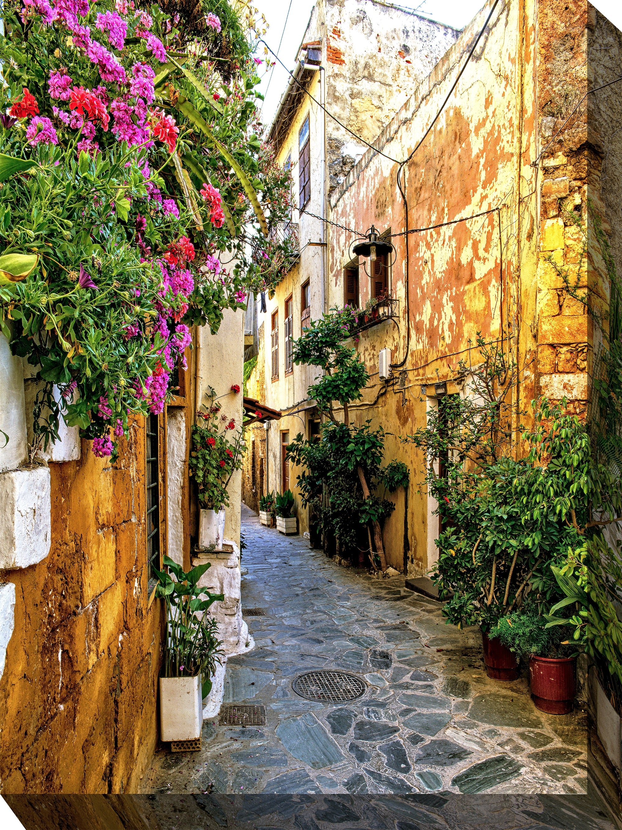 West of the Wind Outdoor Canvas 30”x40” Wall Art - Chania Alley