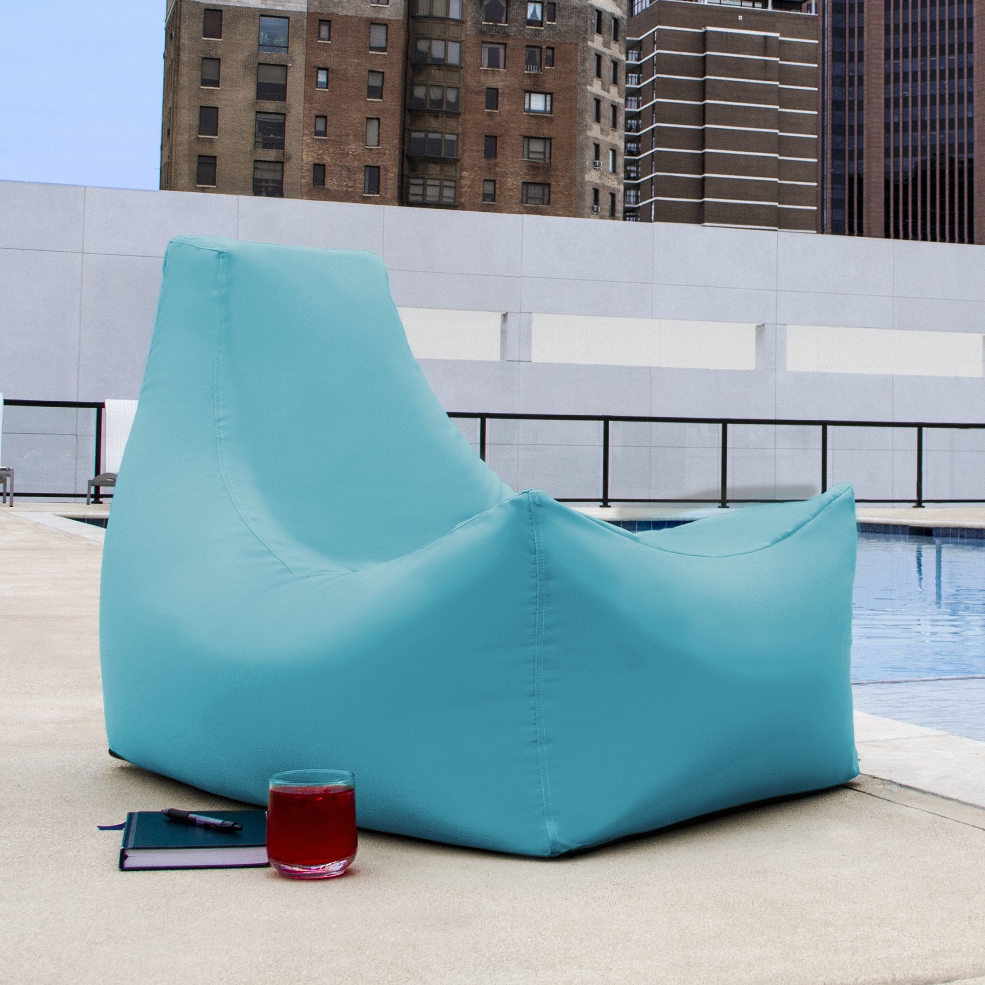 Juniper Outdoor Patio Bean Bag Chair - Light Blue