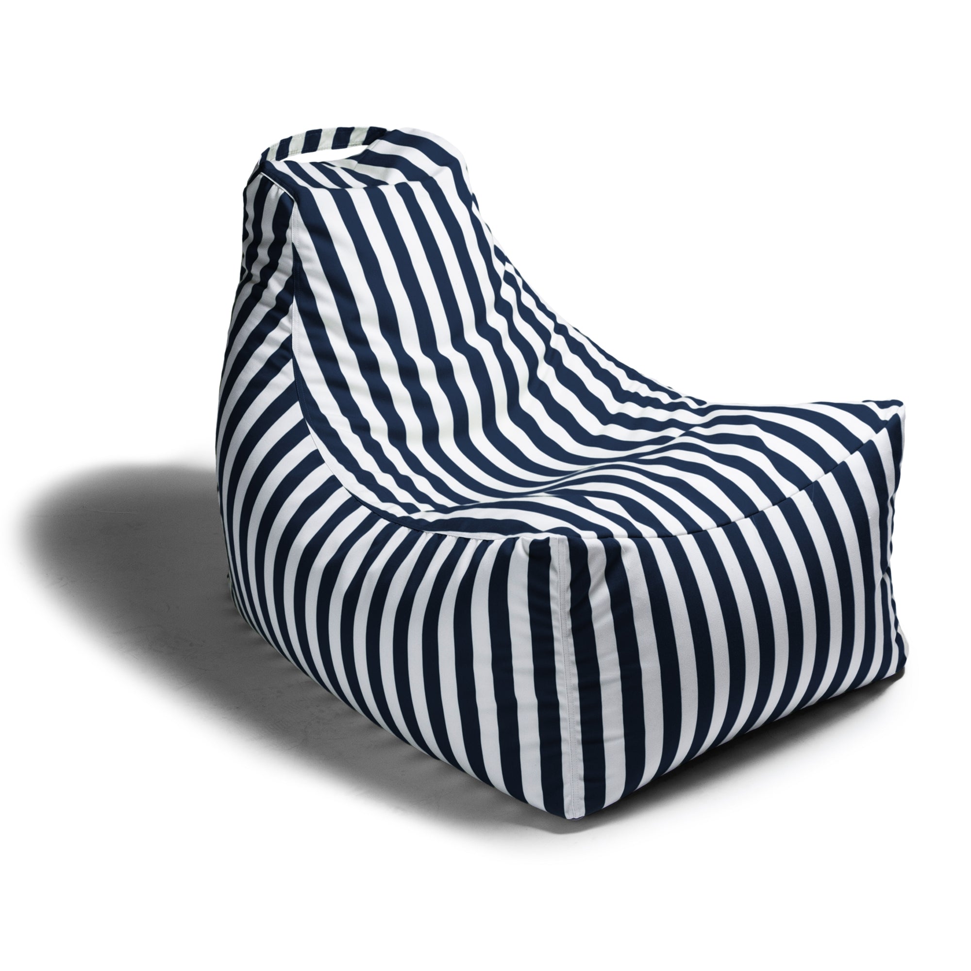 Juniper Outdoor Patio Bean Bag Chair - Navy Stripe