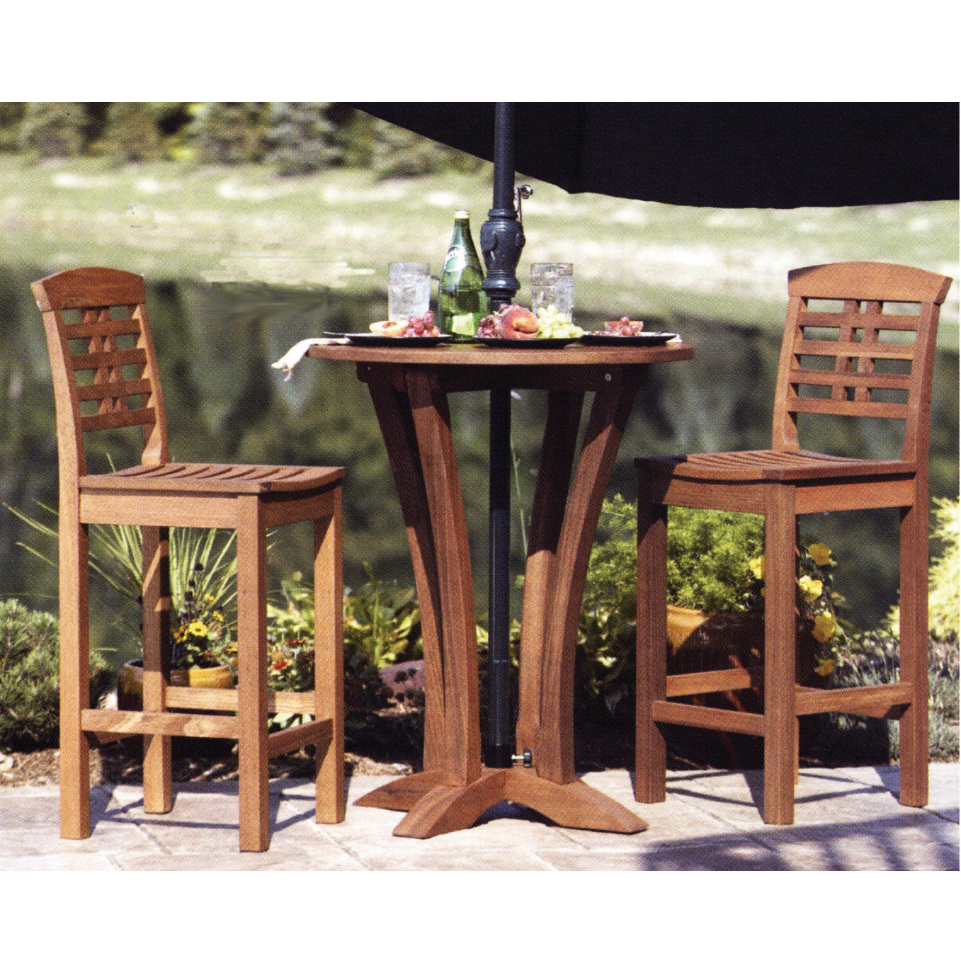 Pictured with the Eucalyptus 30″ Deluxe Round Bar Table - Item OTIN-10023LRG (sold separately)