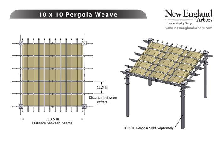 Vita 10x10 Pergola Canvas Weave