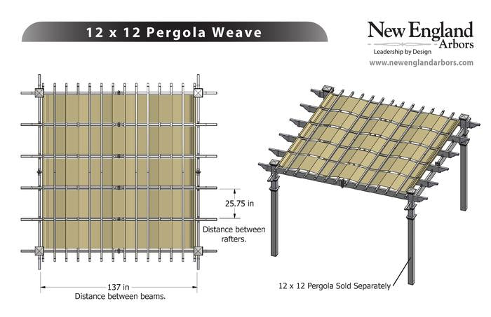 Vita 12x12 Pergola Canvas Weave