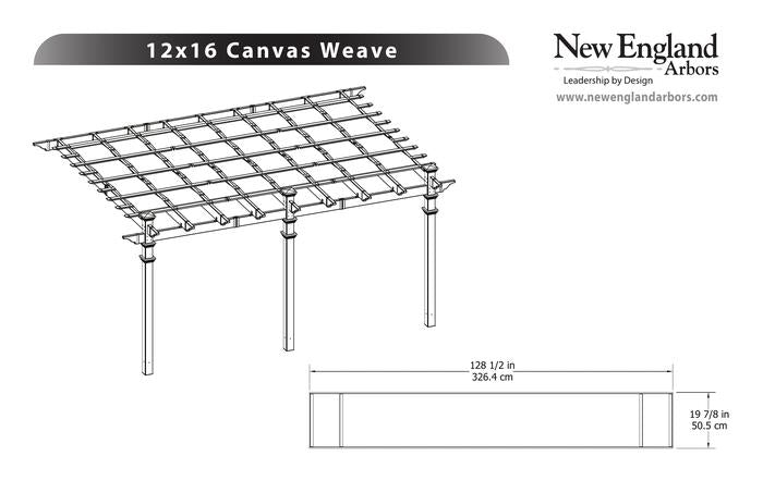 Vita 12x16 Pergola Canvas Weave