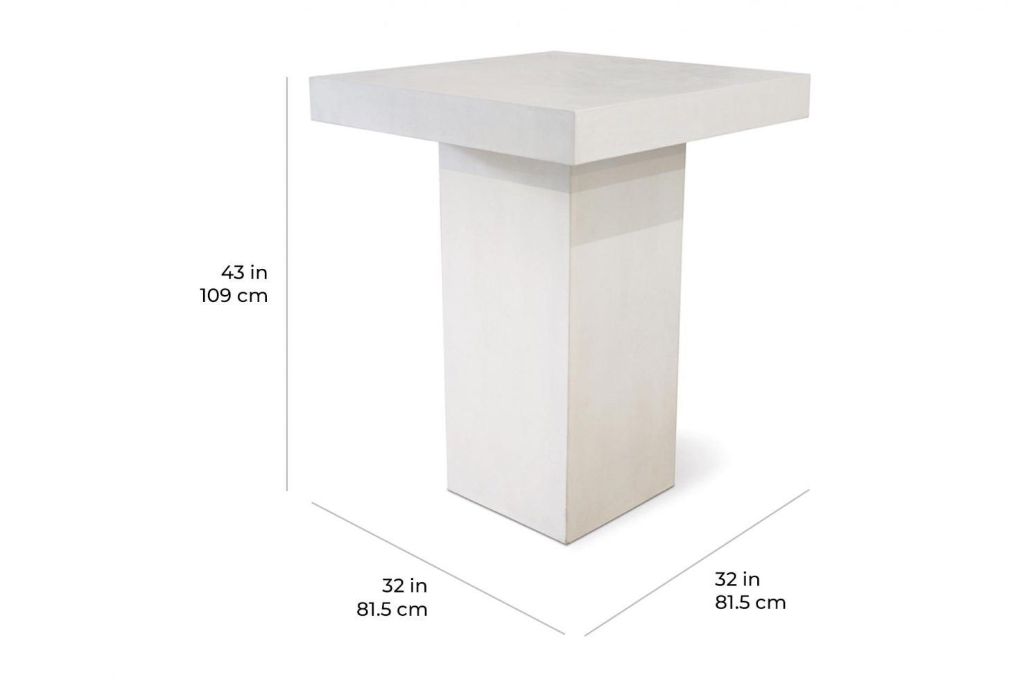 Seasonal Living Perpetual Concrete Provence Bar Table