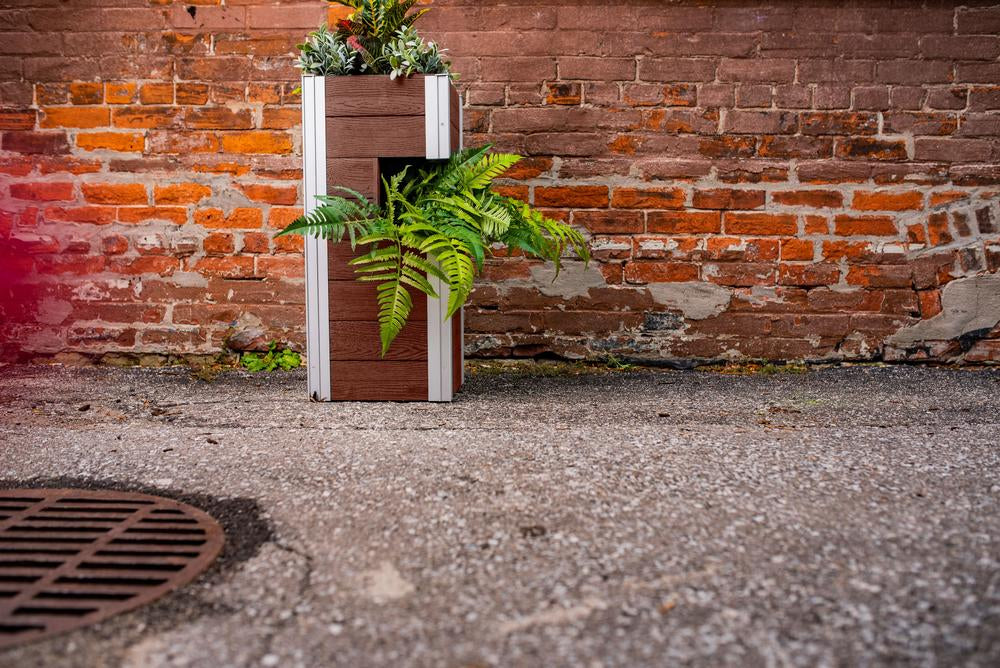 Vita Urbana 13"x13" Espresso Pillar Planter