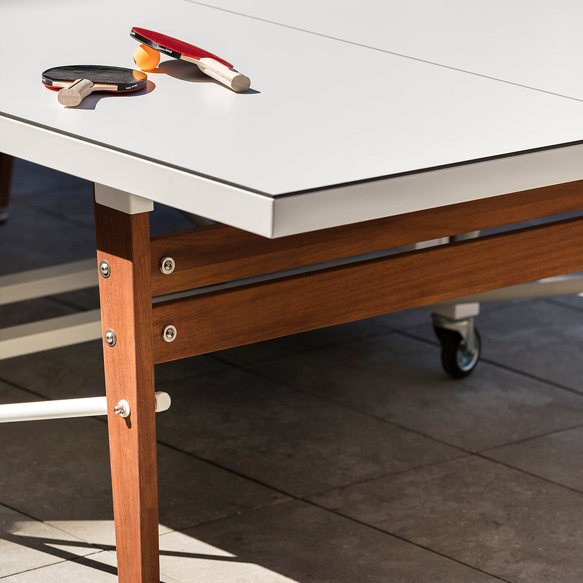 Folding Ping Pong Table - White