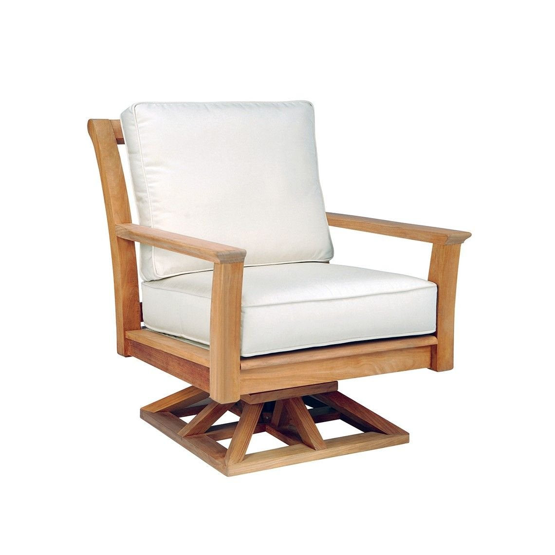 Kingsley Bate Chelsea Teak Deep Seating Swivel Rocker Lounge Chair