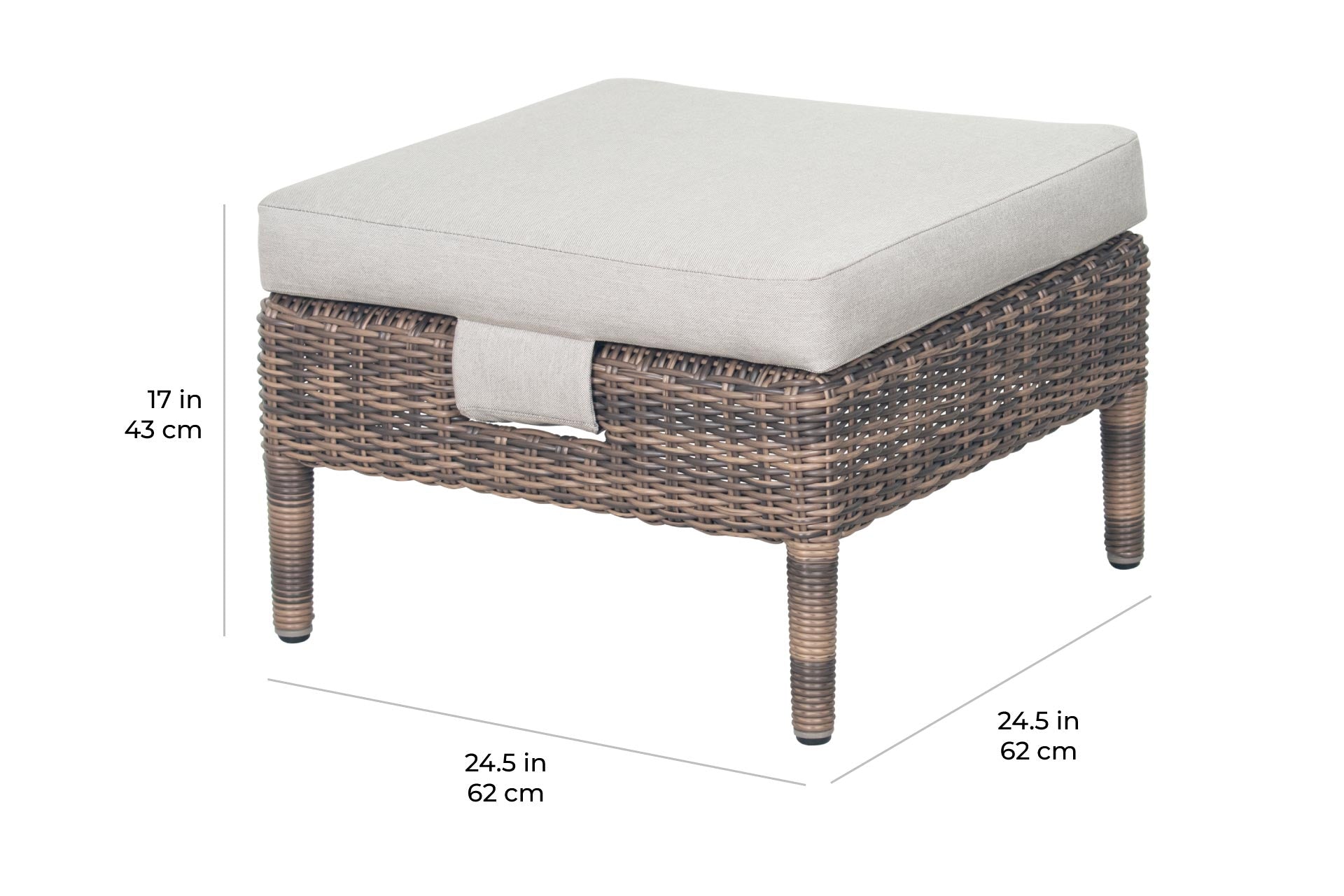 Seasonal Living Leeward Ottoman Dimensions