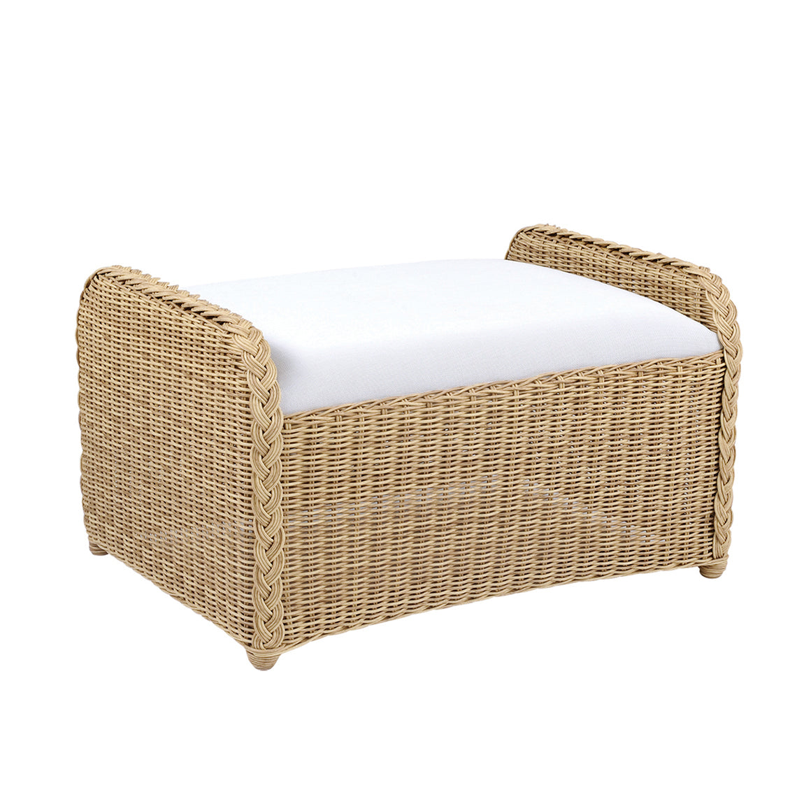 Kingsley Bate Quogue Wicker Club Ottoman