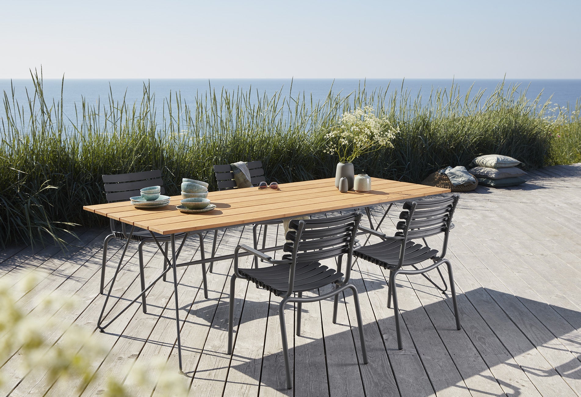 Pictured with the Sketch Bamboo 63" Dining Table - Item  HOU-10705-0318 (sold separately)