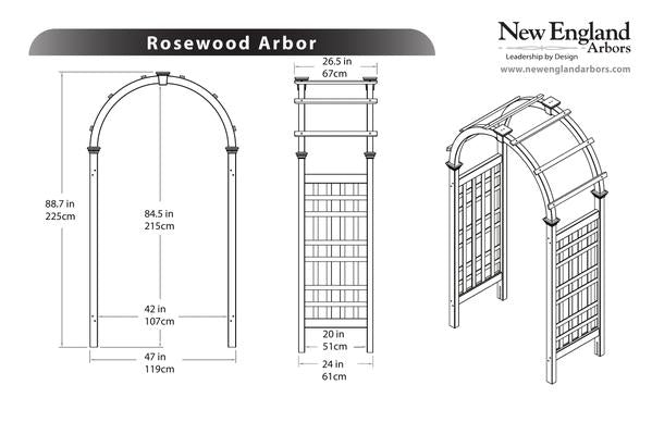 Vita Rosewood Cedar Arbor