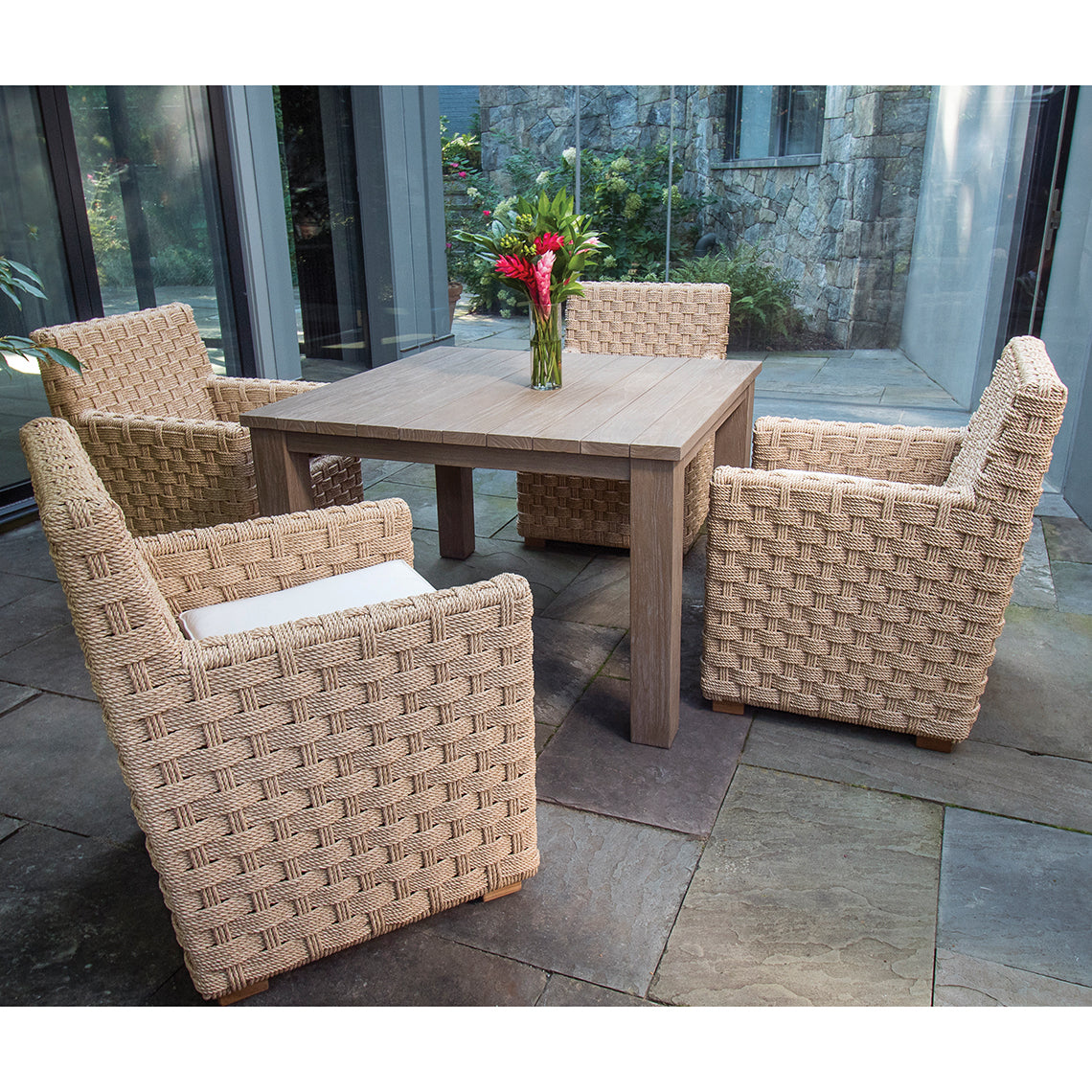 Kingsley Bate St. Barts and Tuscany 5 Piece Dining Ensemble with Armchairs