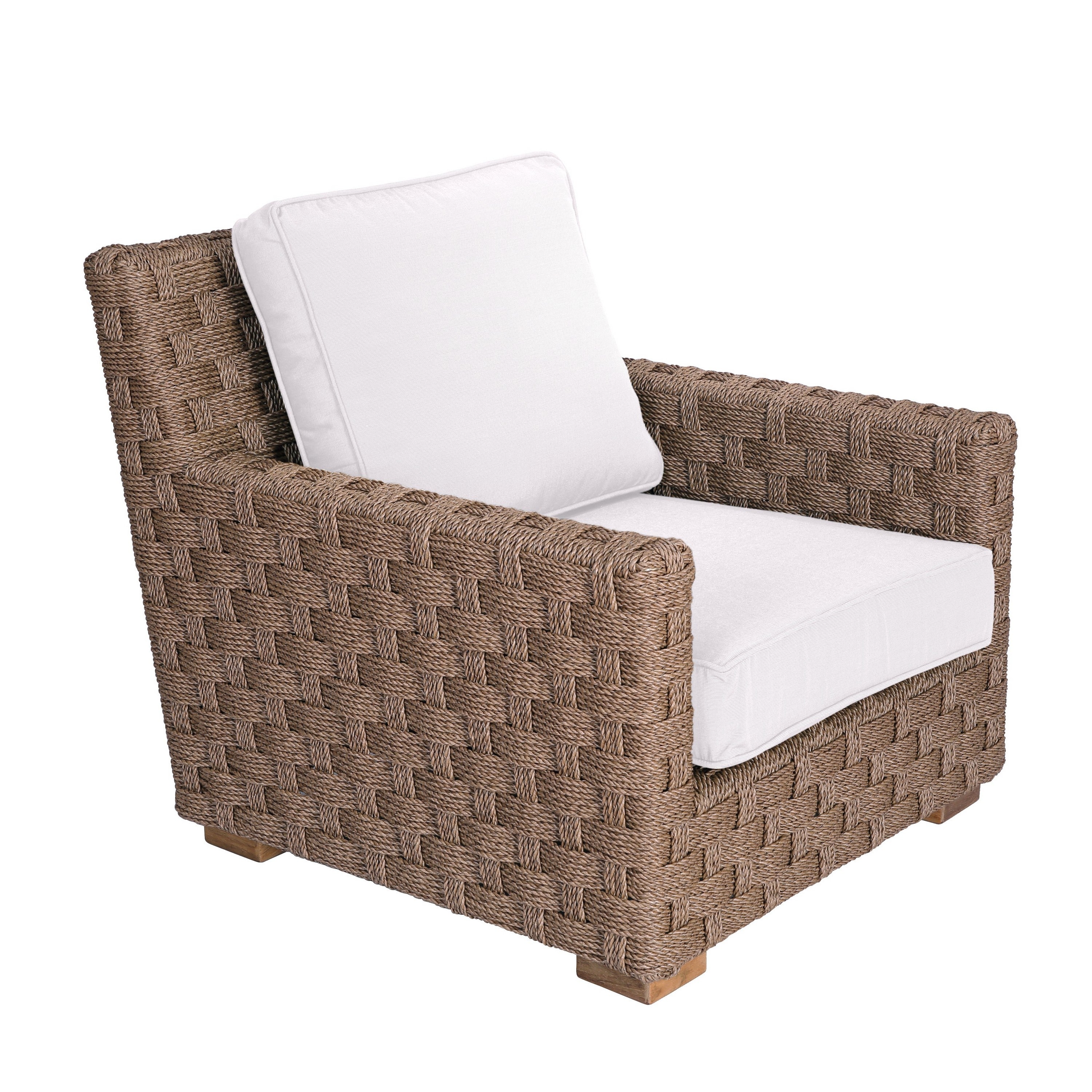 Kingsley Bate St. Barts Wicker Deep Seating Lounge Chair in Hemp