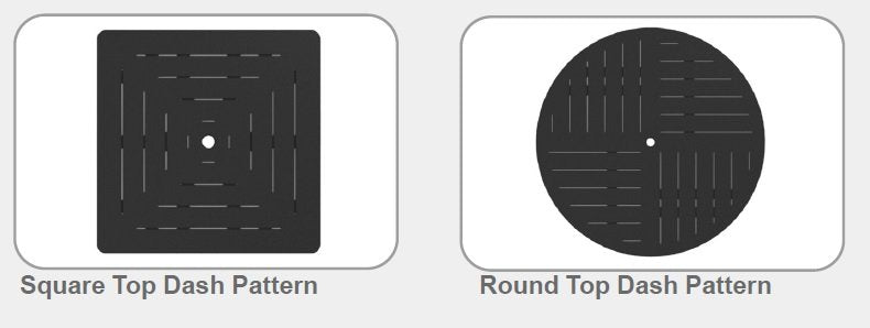 Round and Square Table Top - Dash Pattern