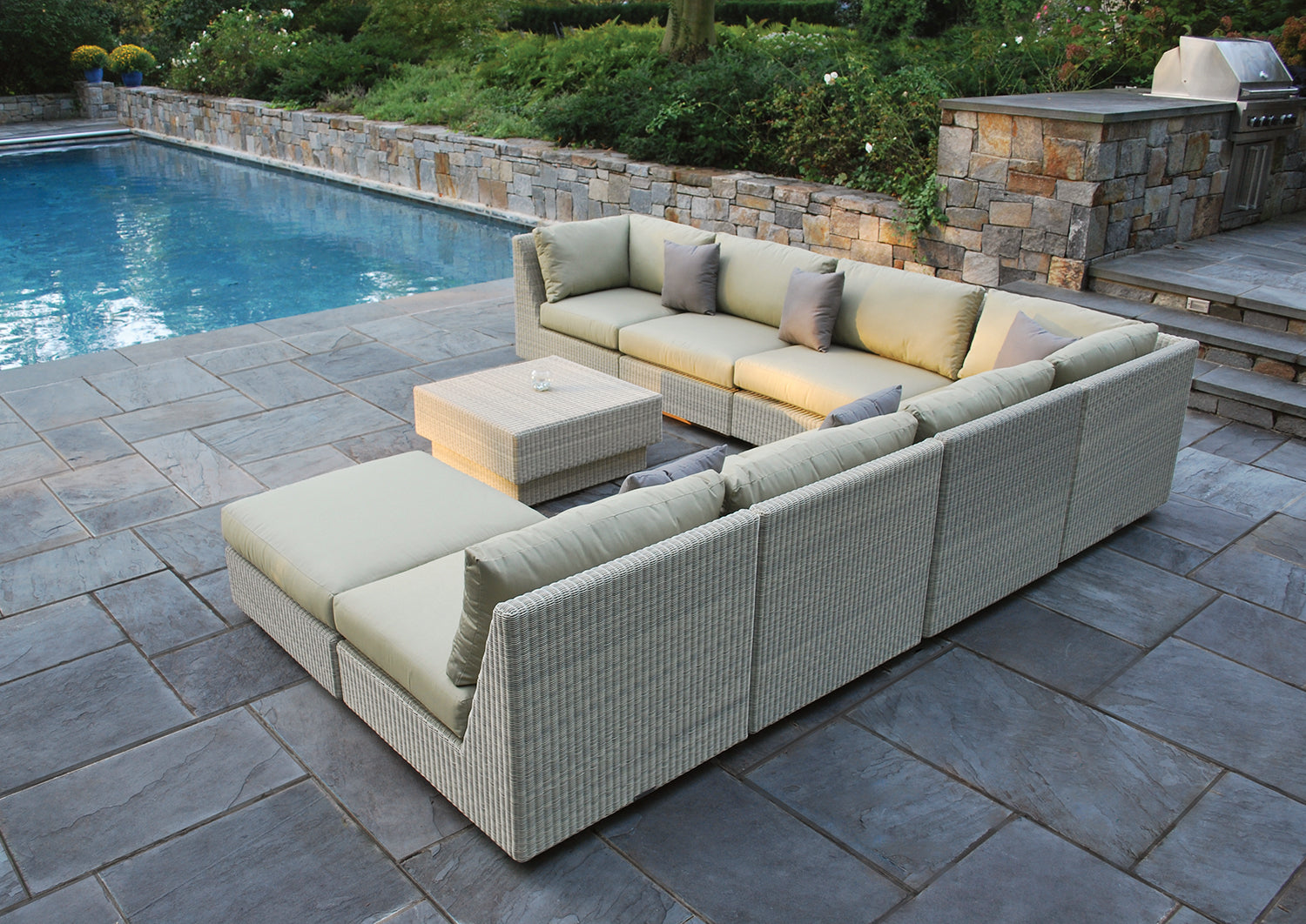 Kingsley Bate Westport Wicker Sectional