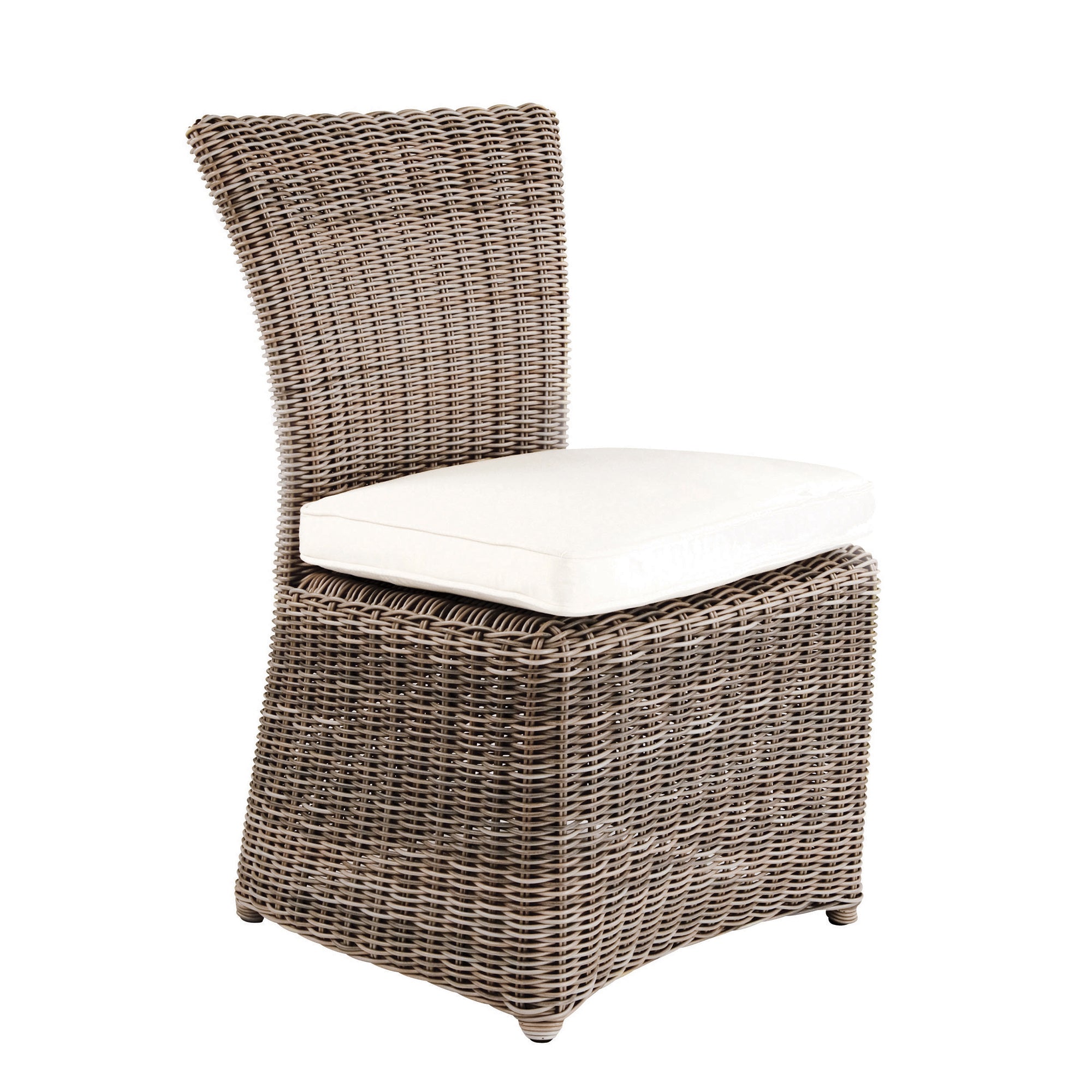 Kingsley Bate Sag Harbor Wicker Dining Side Chair in Driftwood