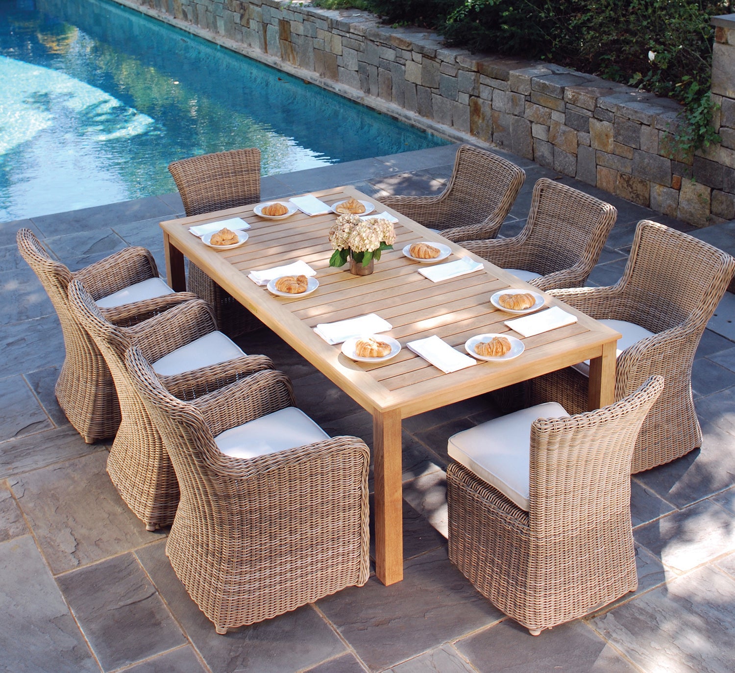 Sag Harbor Woven Dining Set in Driftwood