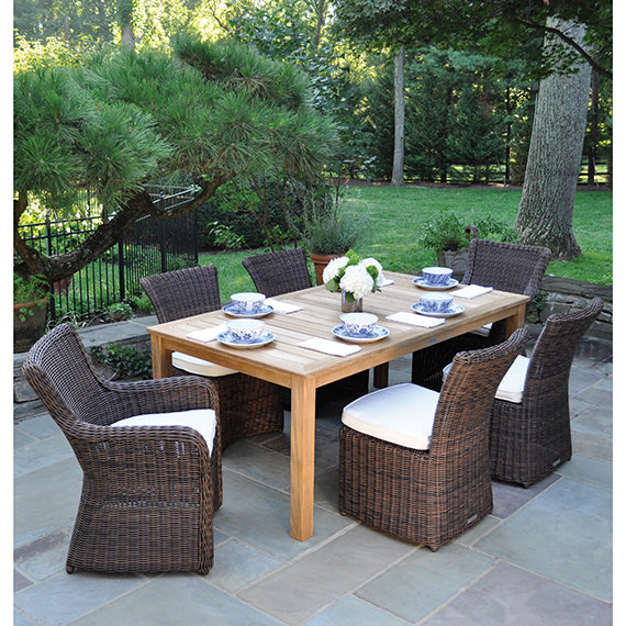 Sag Harbor Woven Dining Set in Mocha