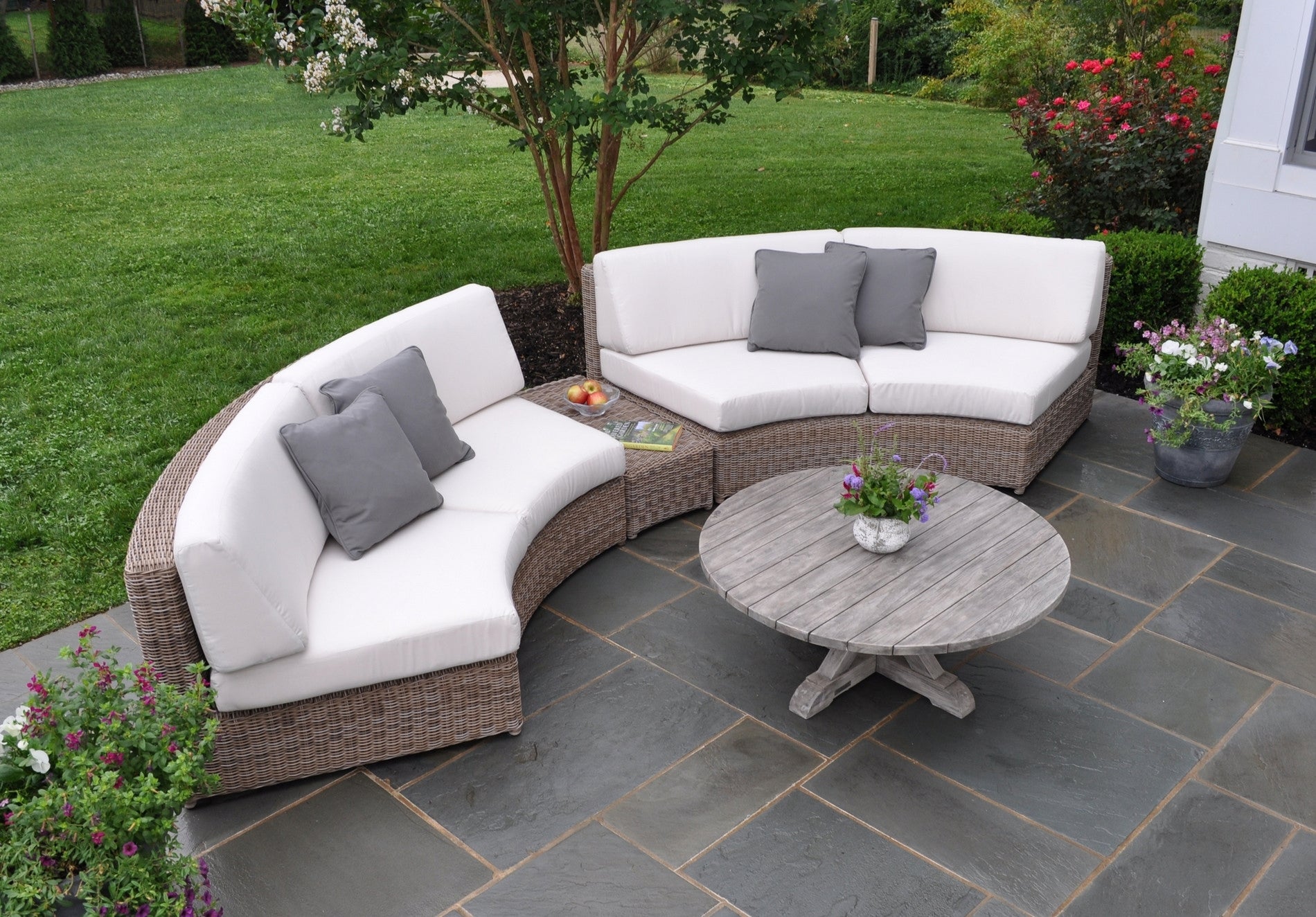 Kingsley Bate Sag Harbor Wicker Sectional Set