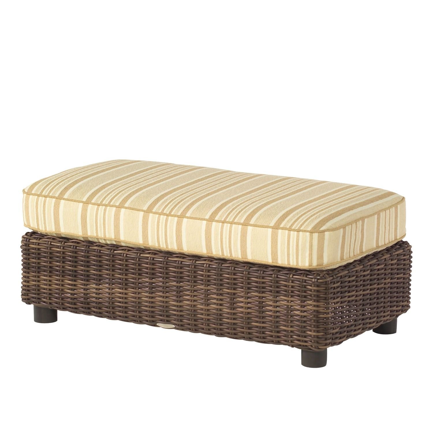 Woodard Sonoma Wicker Ottoman and a Half