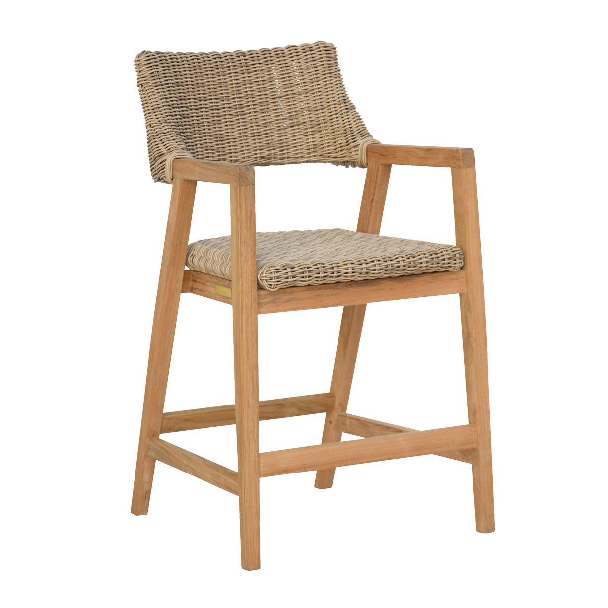 Kingsley Bate Spencer Teak/Wicker Counter Stool