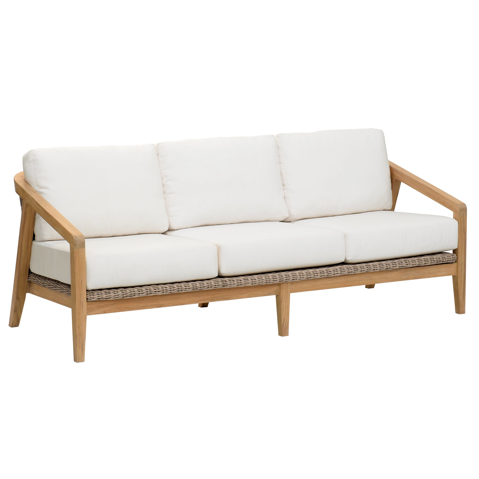 Kingsley Bate Spencer Teak/Wicker Deep Seating Sofa