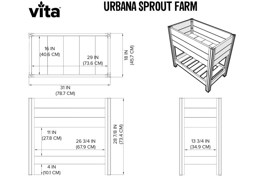 Vita Urbana 18"x30" Espresso Sprout Farm