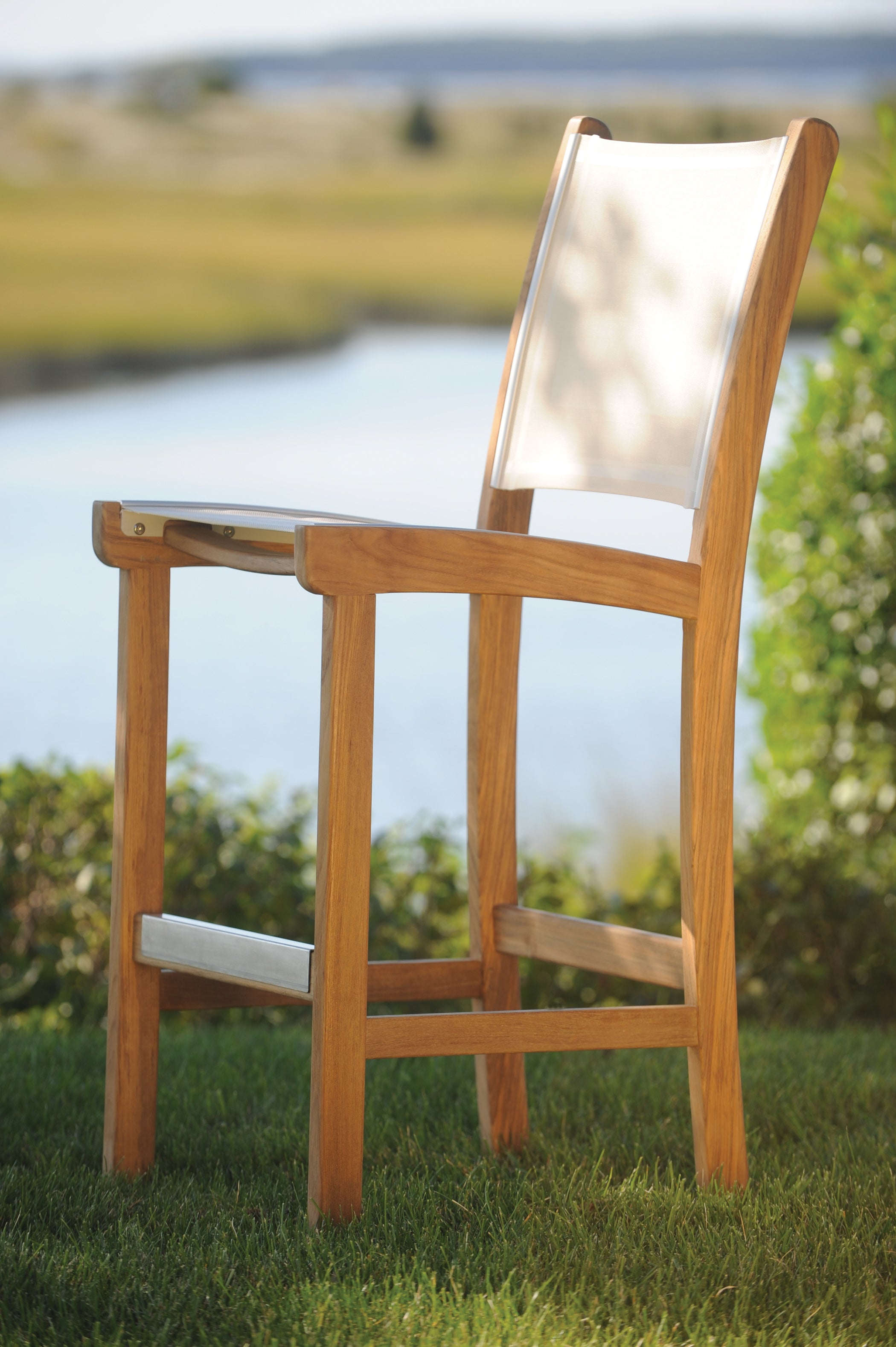 Kingsley Bate St. Tropez Teak Armless Bar Chair