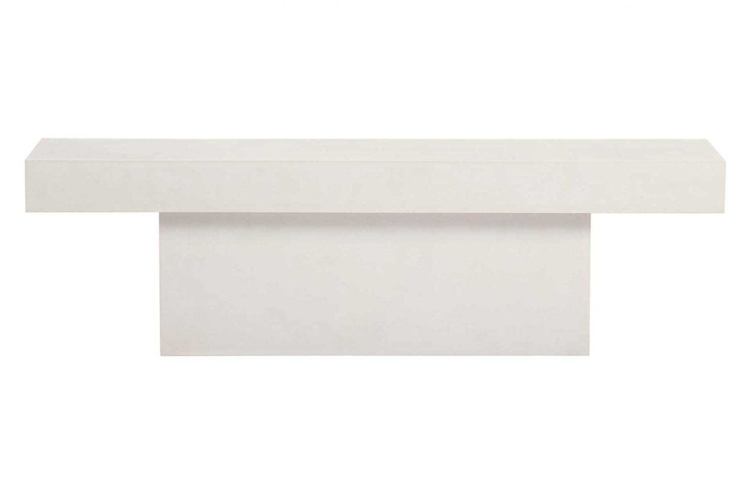 Seasonal Living Perpetual Concrete T-Bench – Ivory White