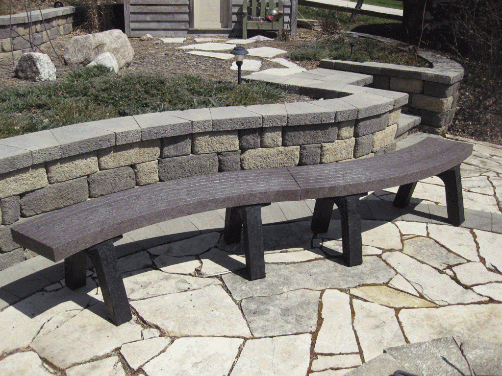 Telluride Recycled Plastic Bench - Curved or Straight