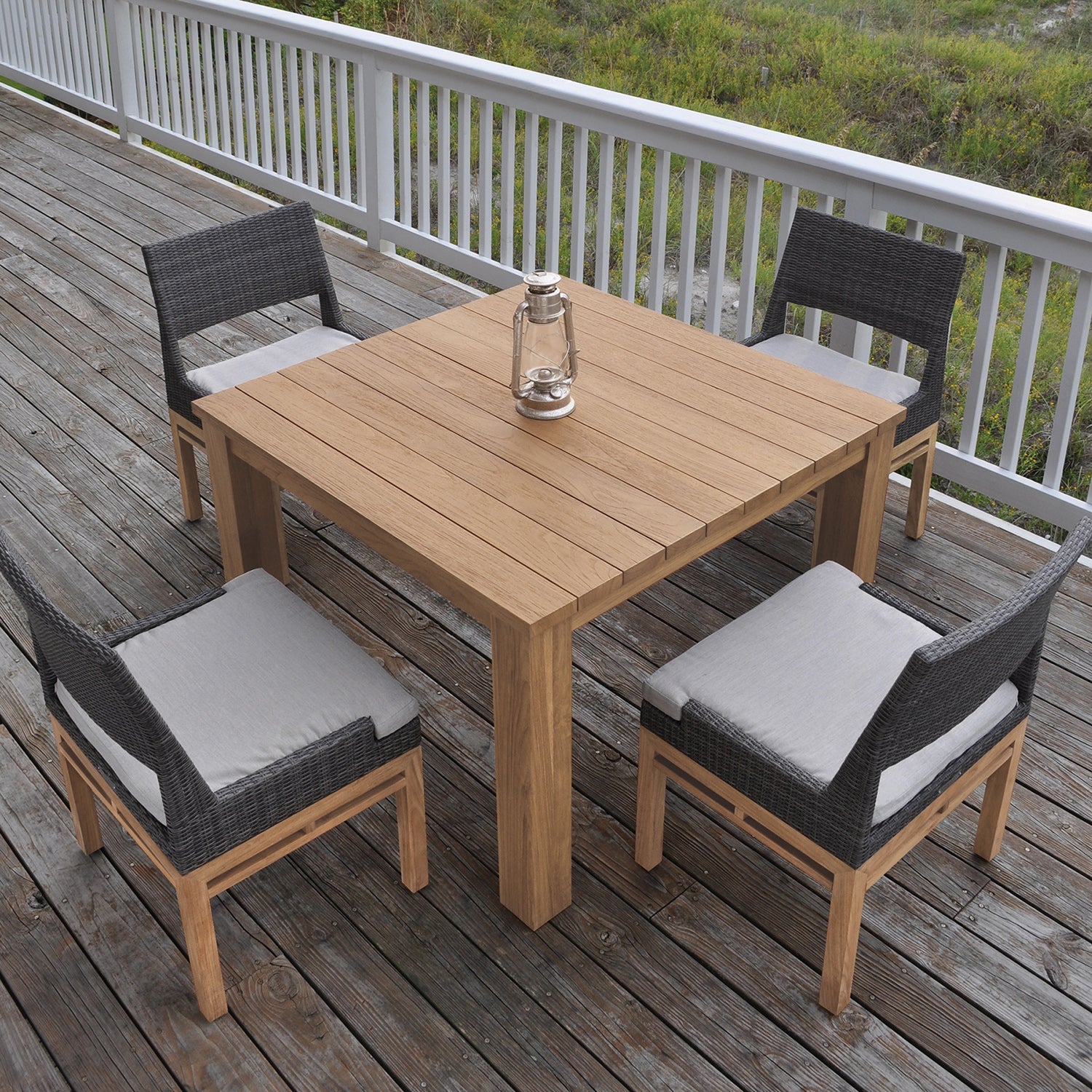 Kingsley Bate Tuscany Teak Square Dining Table Set