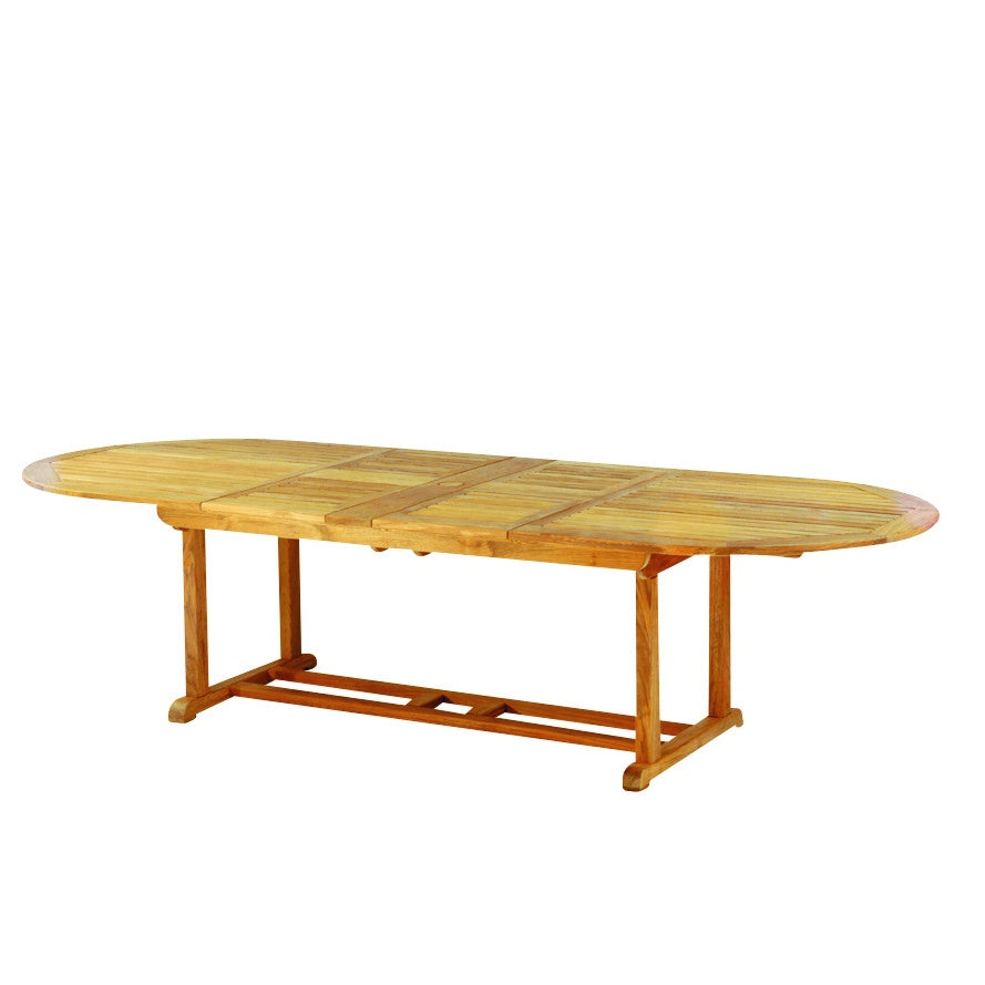 Kingsley Bate Essex Teak 80-114 Oval Extension Dining Table