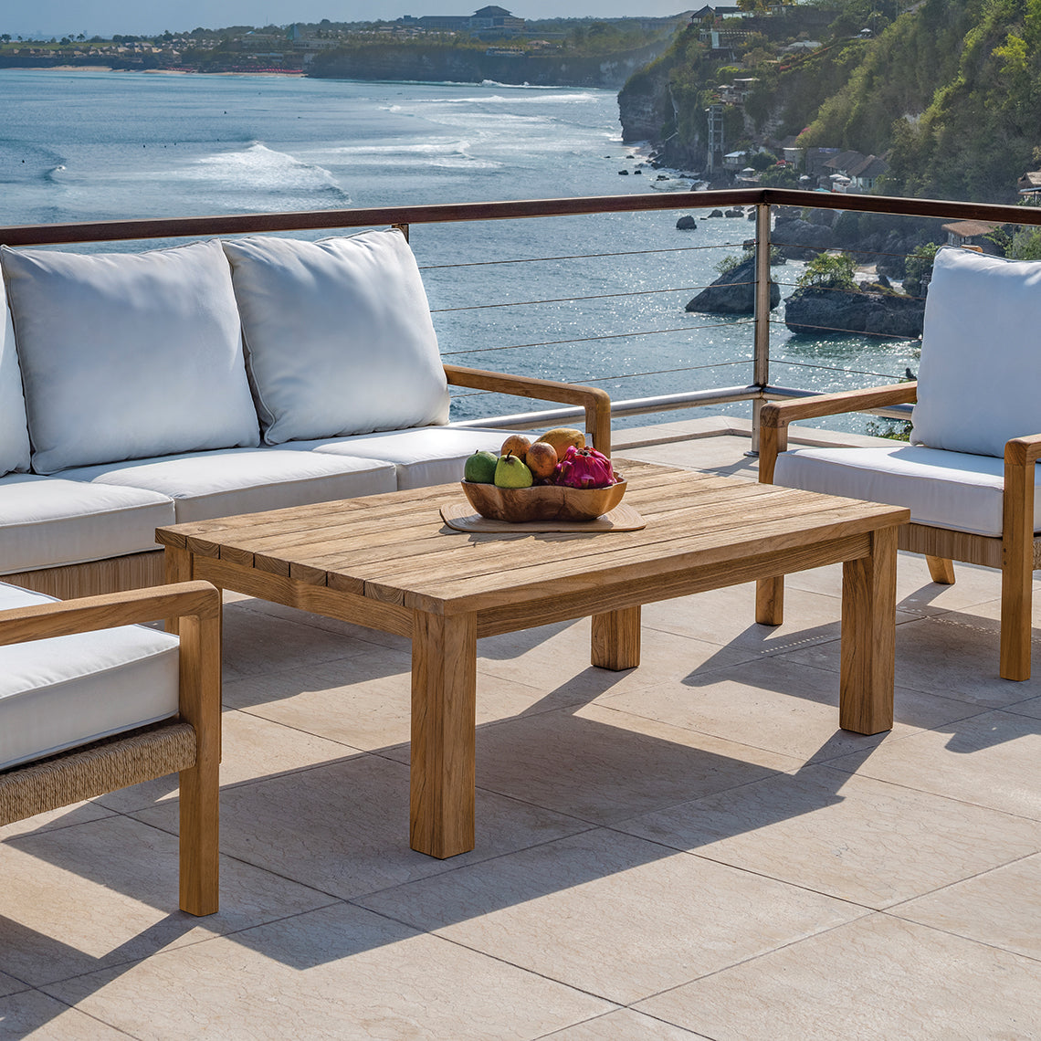 Kingsley Bate Tuscany Teak Coffee Table in Rustic