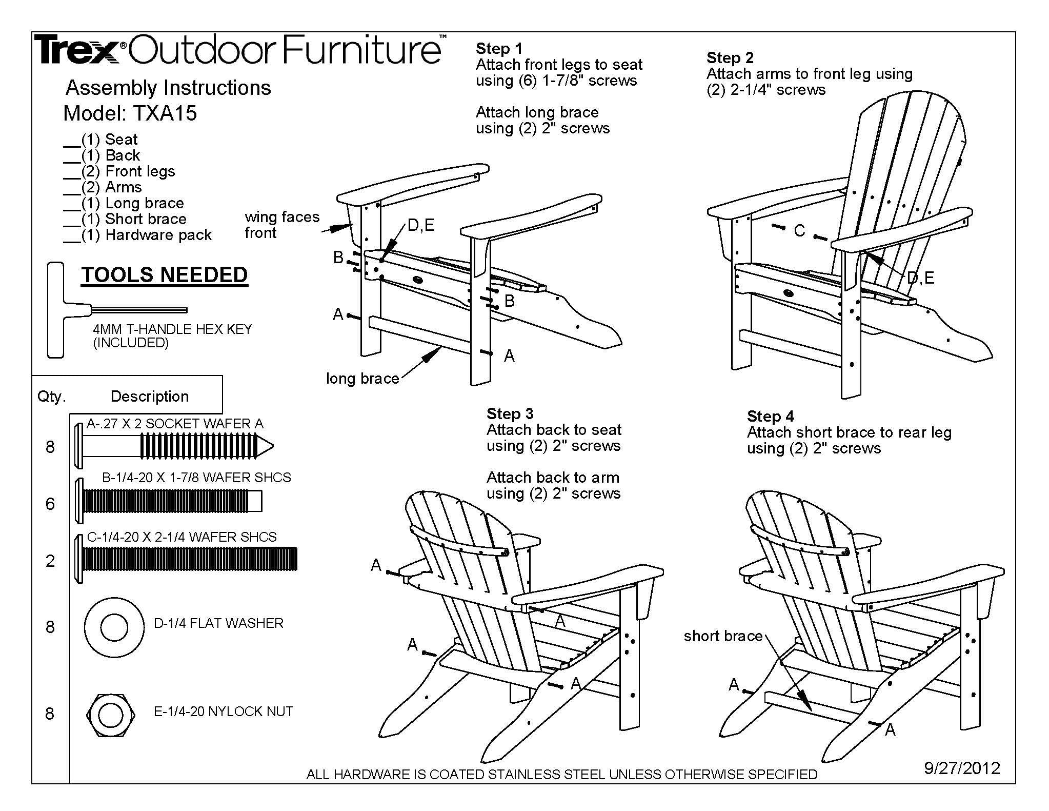 Trex® Outdoor Furniture™ Yacht Club Shellback Adirondack Chair