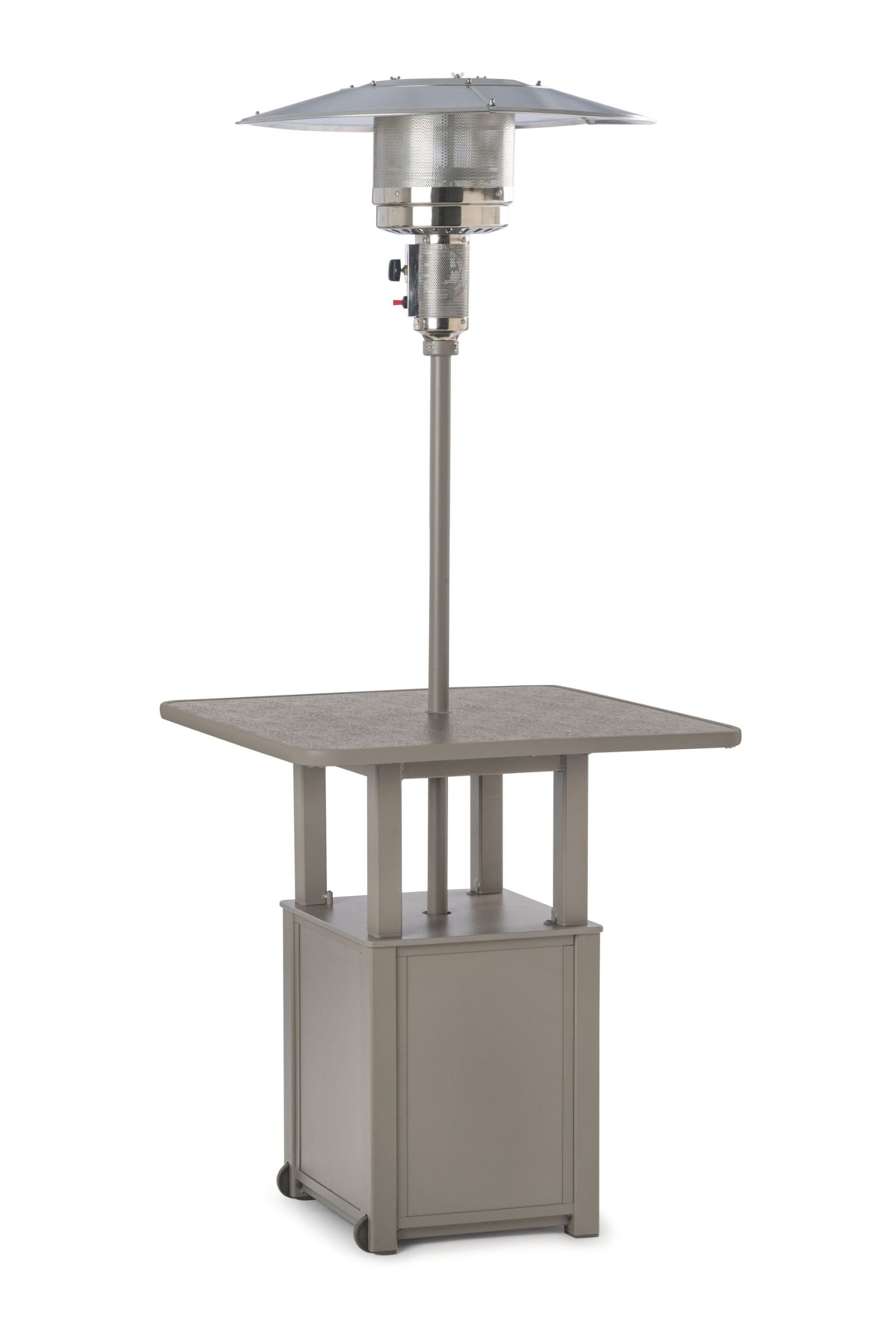 Patio Heater with Valued Hammered 36" Square Table Top